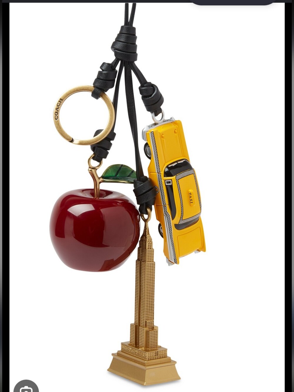 COACH New York cluste with Apple, Taxi & Empire State Building - Red/Yellow/Gold